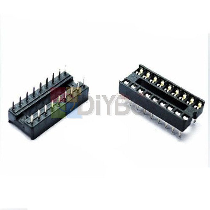 50PCS 18-Pin IC Socket PCB Mount Connector DIP-18 Dip Dil DIY Develope