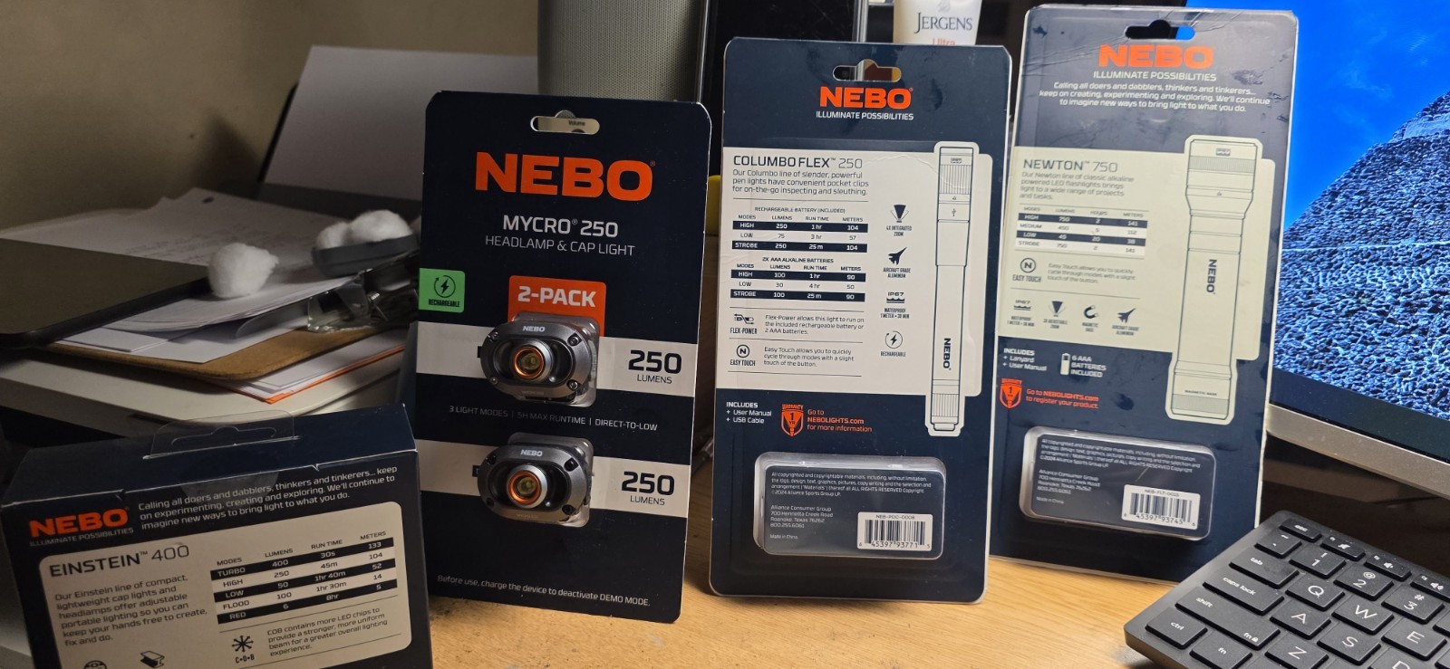 NEBO products (price for each item) no bundle deal