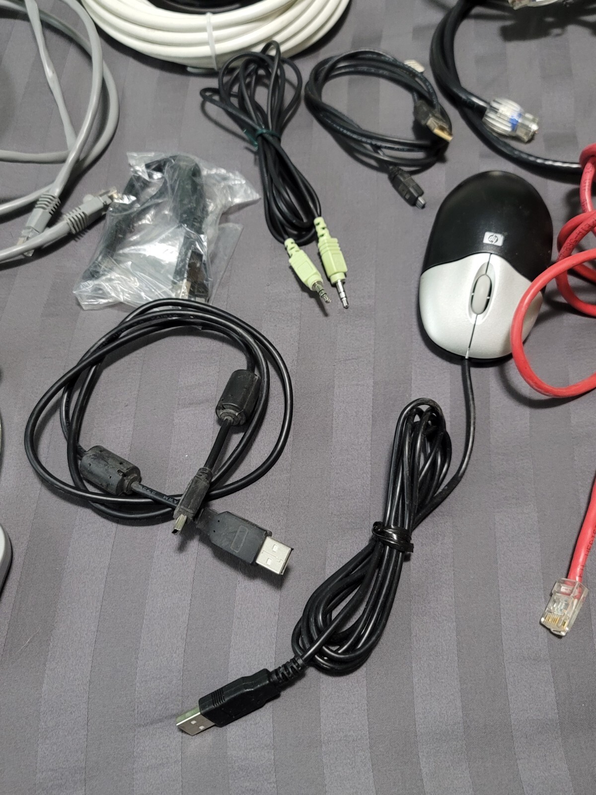 Wholesale Lot 30 Various USB Cords, Cables, Adapters, Ethernet And Similar Items