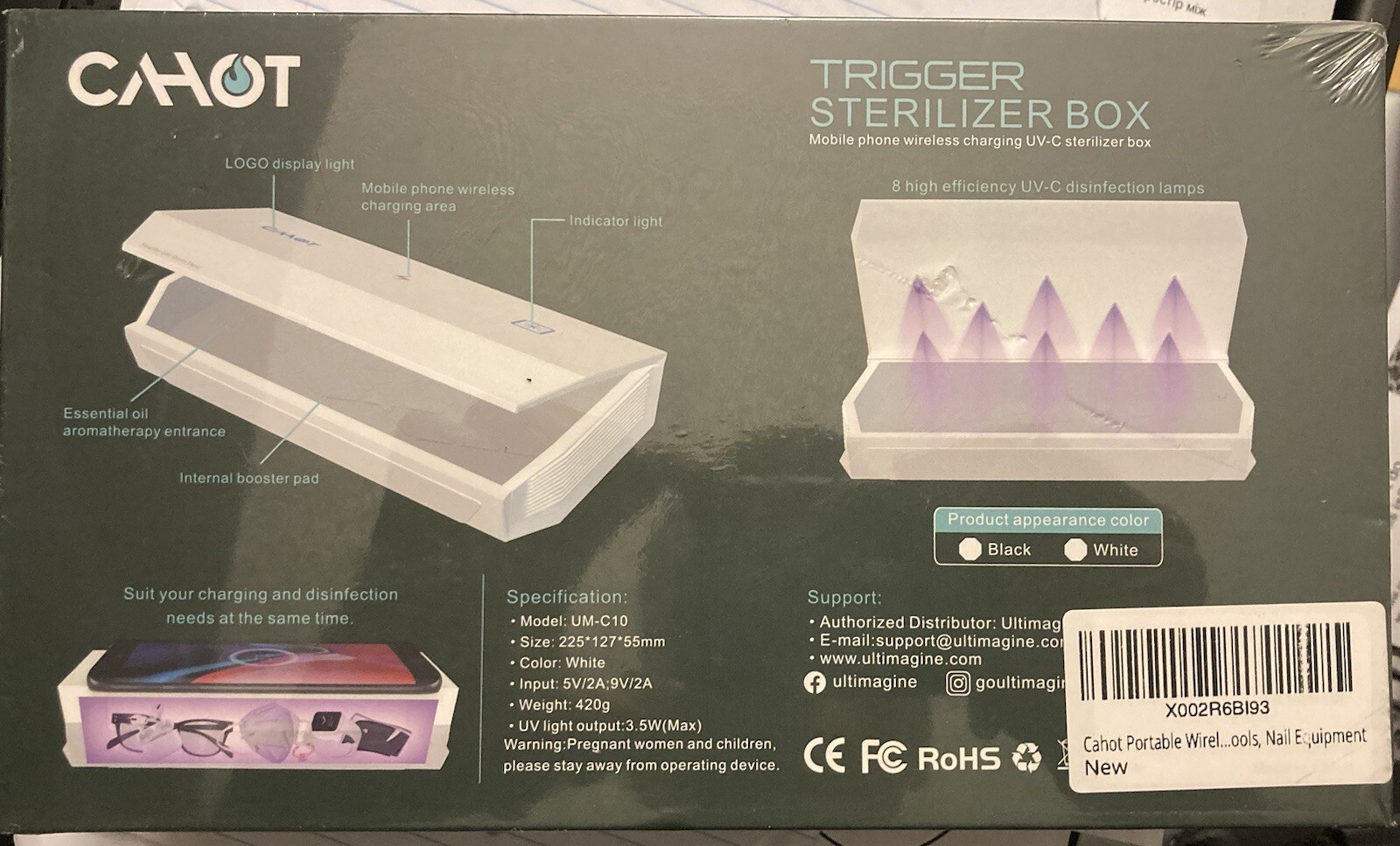 UV Box Sterilizer UM-C10 Wireless Charging