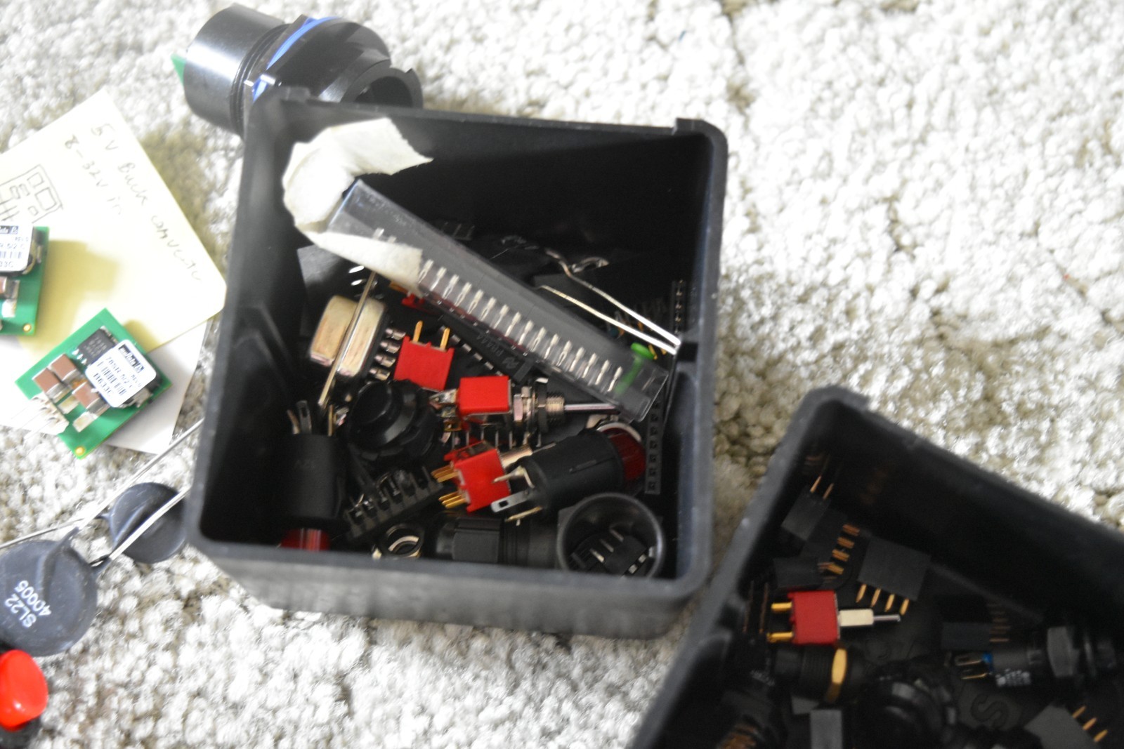 Junk Drawer Electronics Parts Lot Assorted Lot Buttons Switches Pins Boards Conn