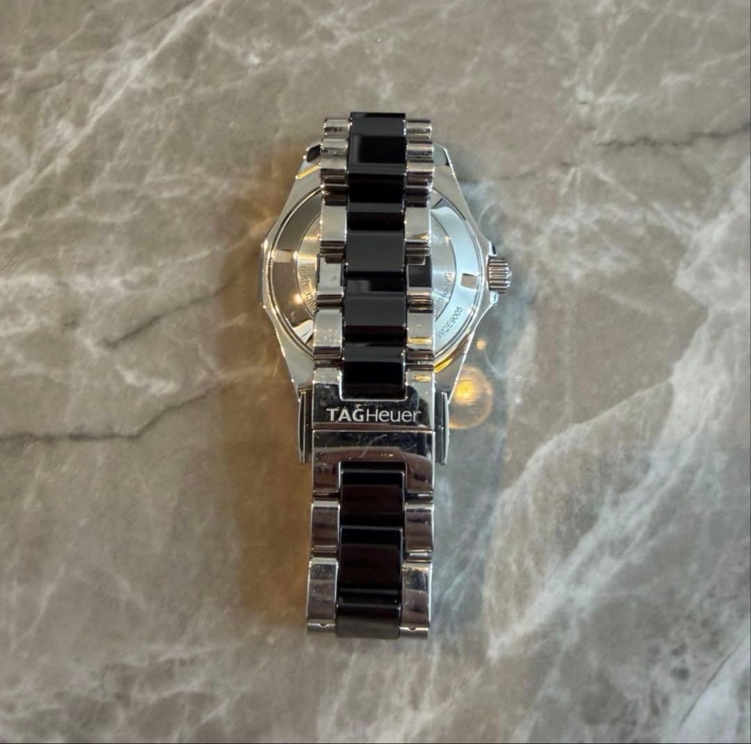 TAG Heuer Aquaracer Quartz Diamond WAY131C.BA0913 Black Round Dial Box Links