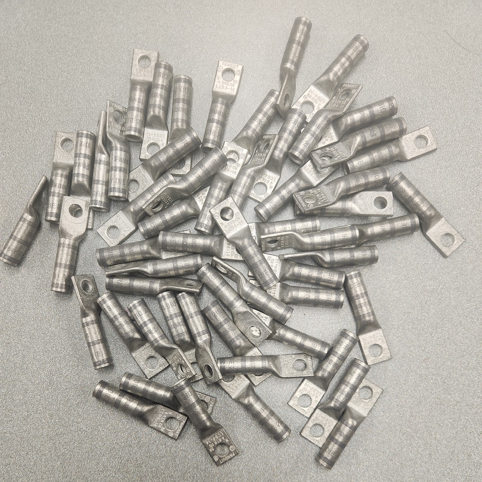 BOX OF 57 PANDUIT COPPER LUGS LCB4-14 NEW LCB414L