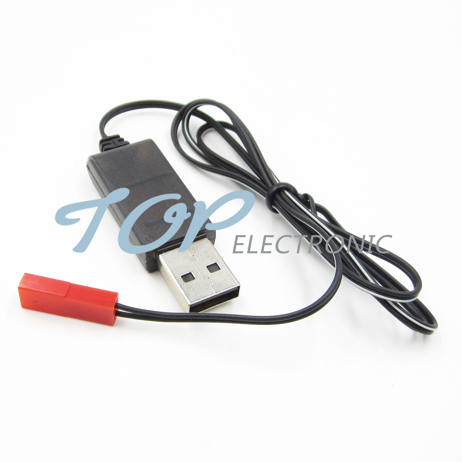 3.7V 500mA Output 1S Lipo Lithium Battery USB Cable Charger Red JST Female Head