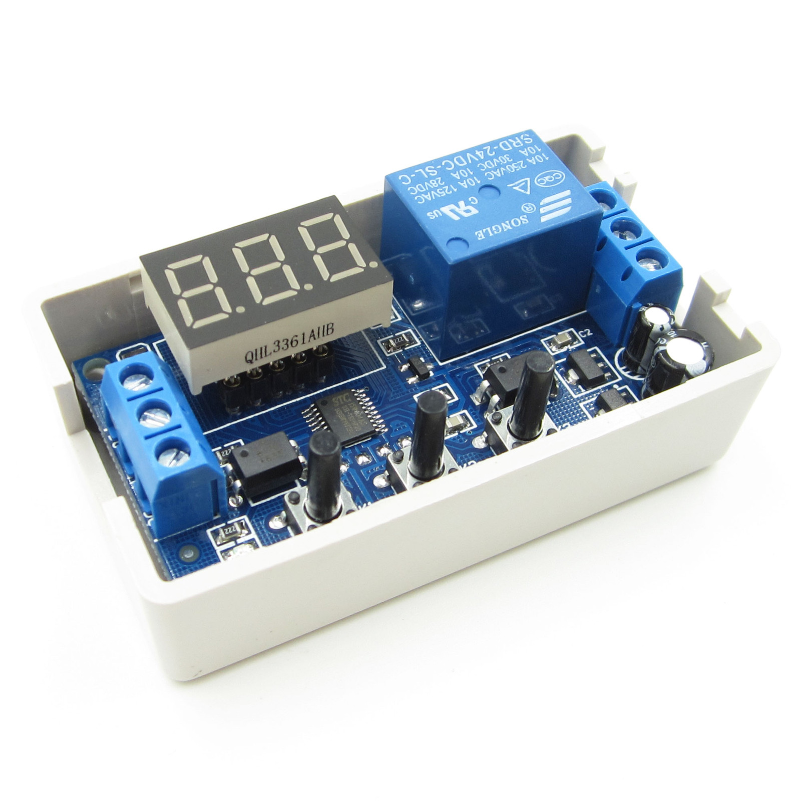 24V LED Delay Timer Control Switch Automation Relay Module with case