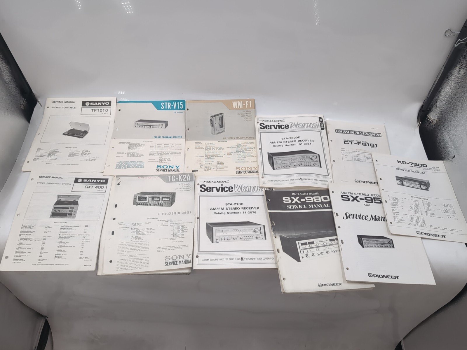 Mix lot of 30 Owner Manuals (Pioneer/Sony/Sanyo/Kenwood/Nakamichi) – EB-19087 –