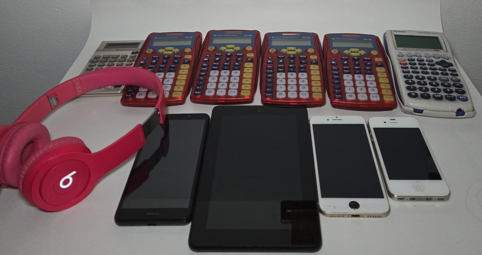 Electronics Repair Lot iPhone 6/6s iPhone 4s Nokia Fire Tablet Beats AS-IS
