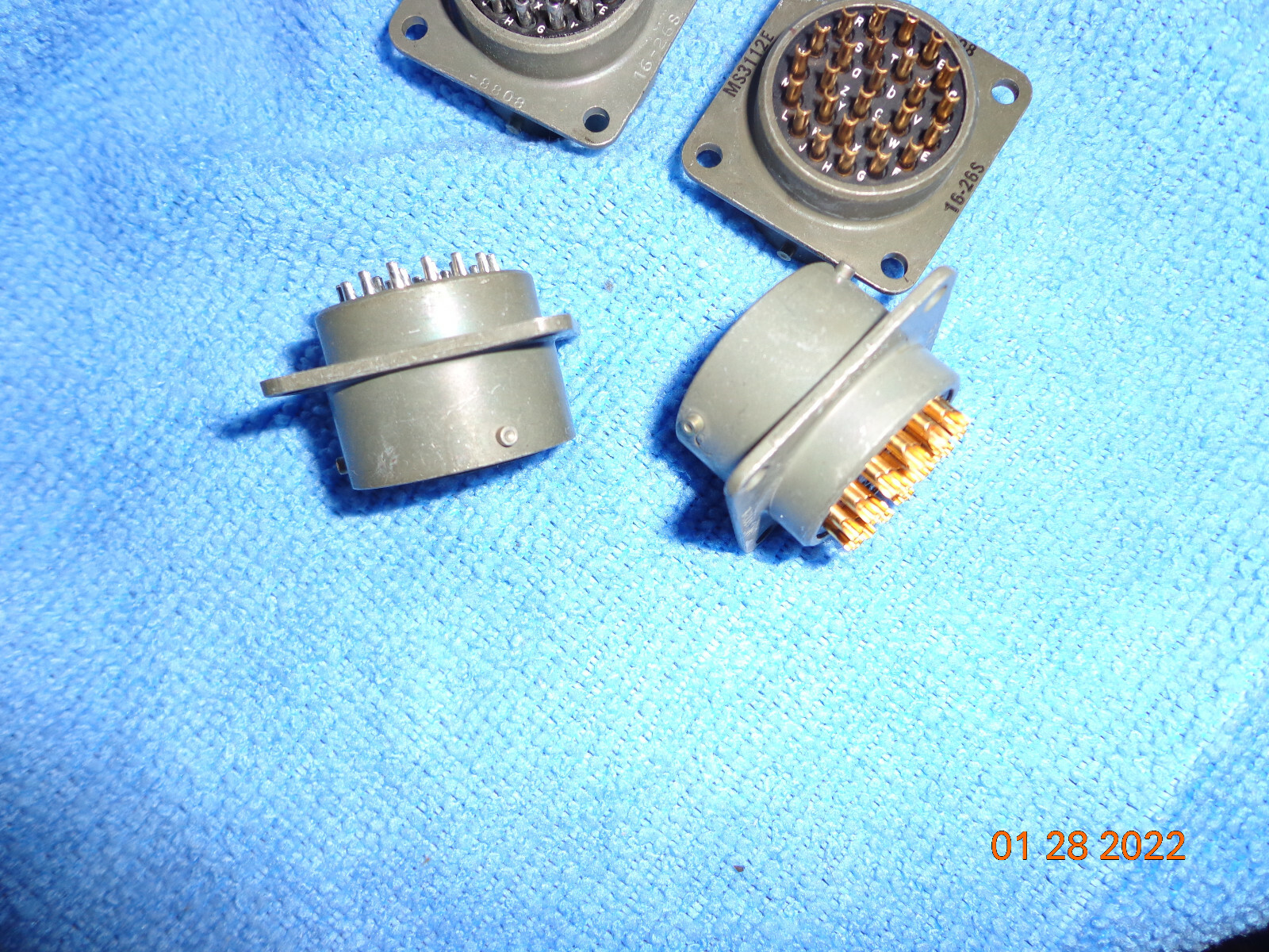 1 Bendix MS3112E 16-26S Mil Spec Circular Connector Plug 26 pOS Gold ampheonol