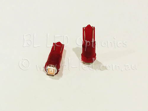 10x T5 74 Wedge Universal Red SMD LED Light Bulbs Dash Instrument Cluster HVAC