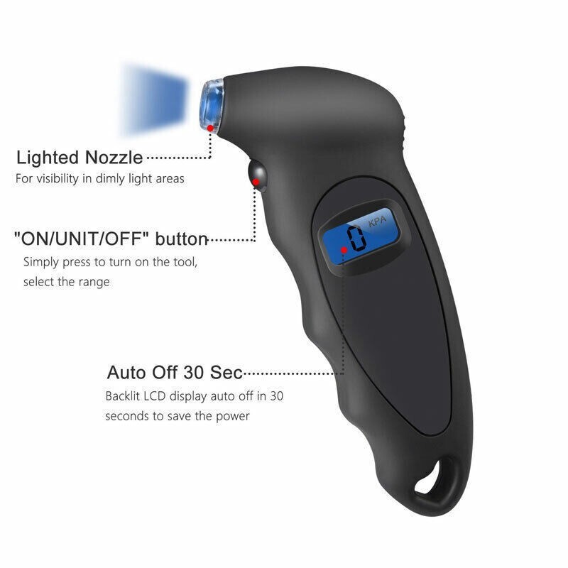 (50 PACK) Digital Tire Air Pressure Gauge Meter