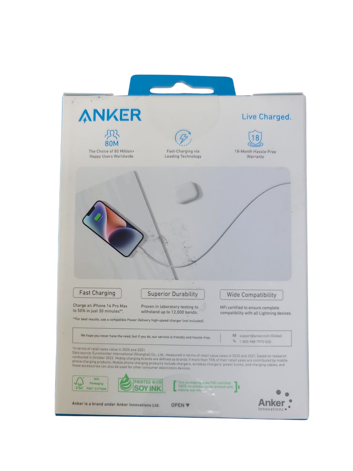 Anker USB C to Lightning Cable 310 USB-C to Lightning Braided Cable
