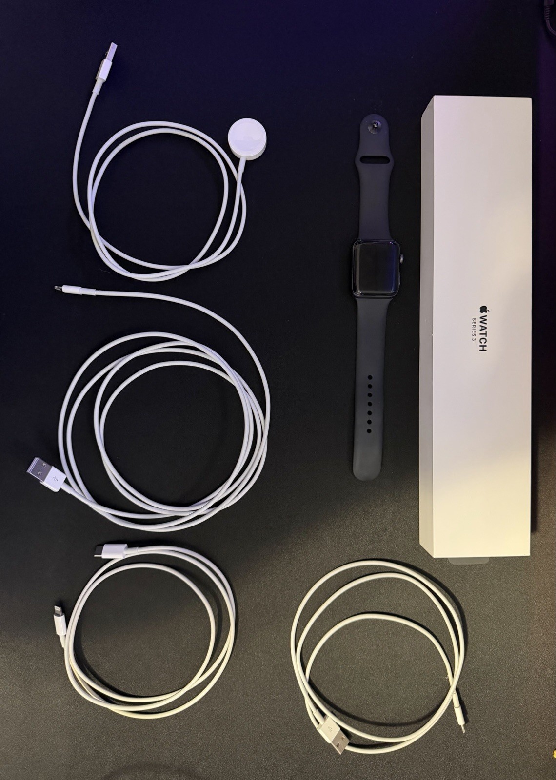 Apple iPad w/ Apple Watch, AirPods, OtterBox Case & Cables