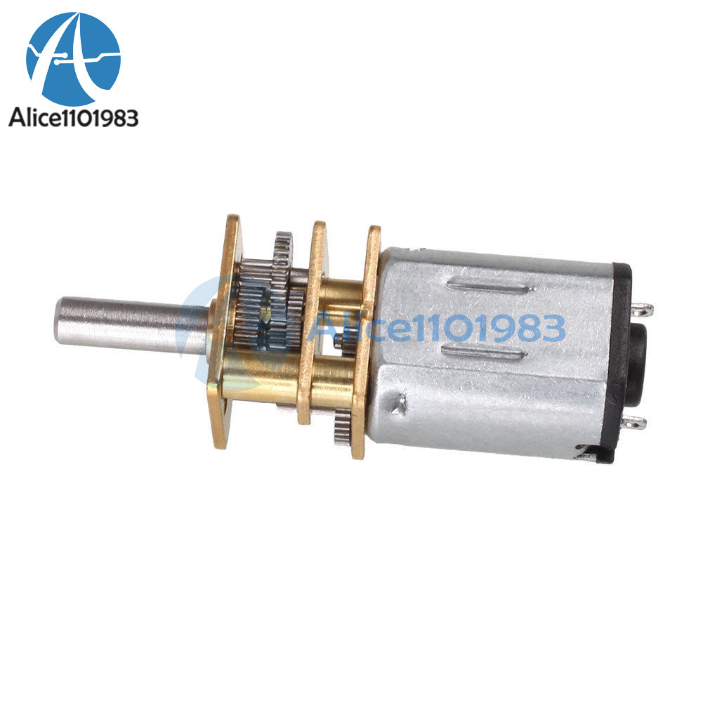 DC12V 600RPM Micro Speed Reduction Gear Motor Metal Gearbox Wheel Shaft