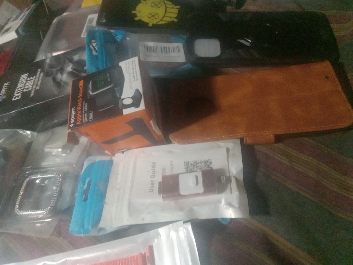 LOT Of 30 Assorted Electronics Accessories: Phone & Watch Cases, Bands, Charger+