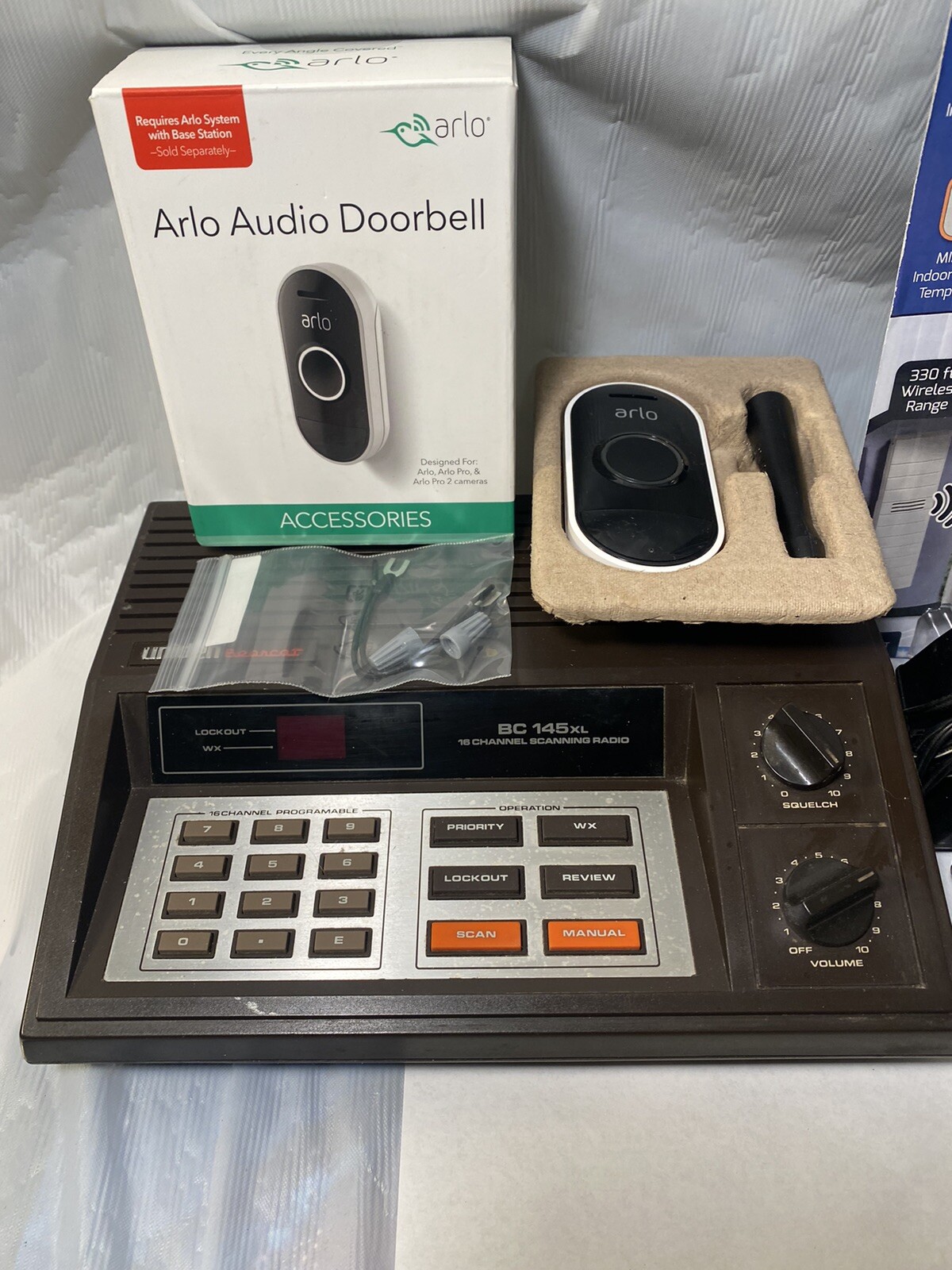 Electronics Lot – Sony Walkman, Uniden Scanner, Arlo Doorbell, & More