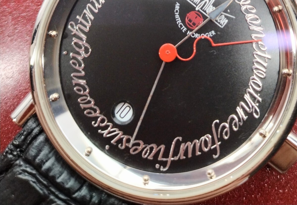 ALAIN SILBERSTEIN Club Large Automatic Black Dial Men’s Watch 500 Limited