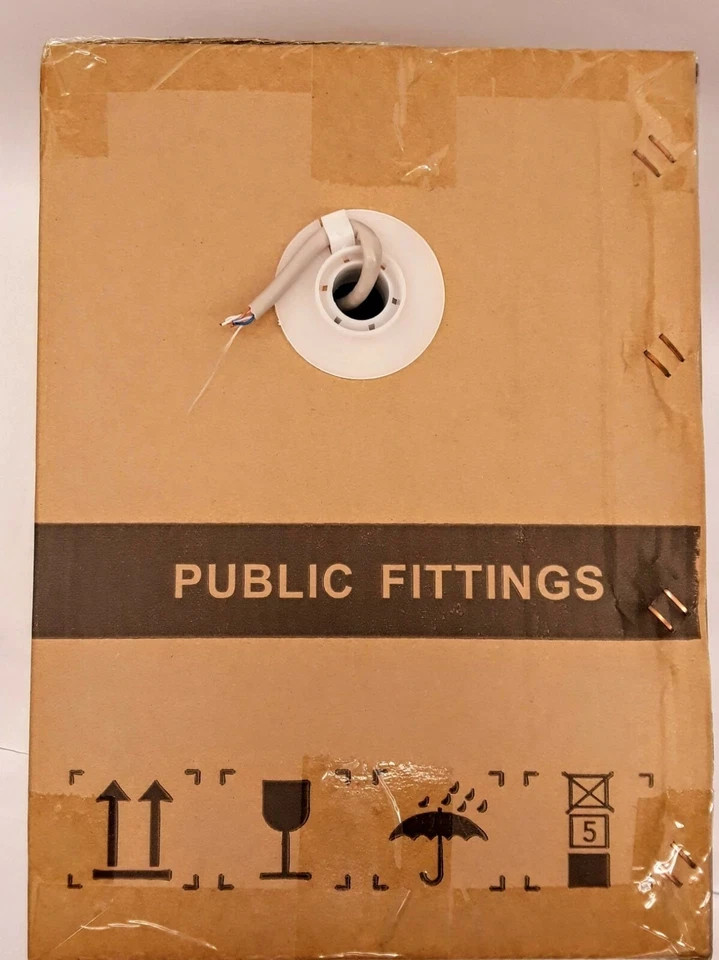 Public Fittings PFM921 CAT6 UTP Network Cable 23AWG Bare Copper 1000ft Bulk Spoo