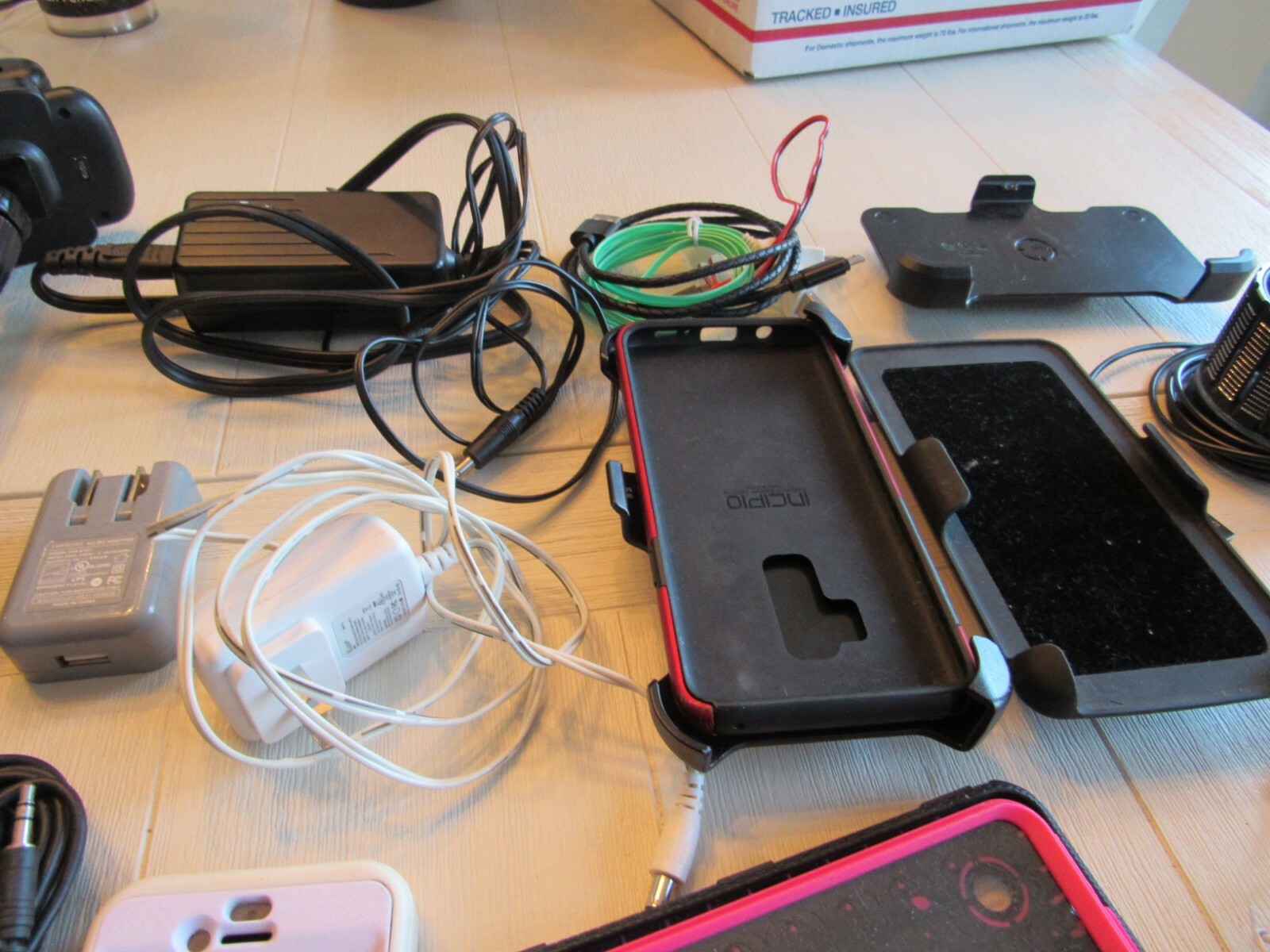 Electronics Collection Lot – Many Items, cell phones, holder, speakers, etc.