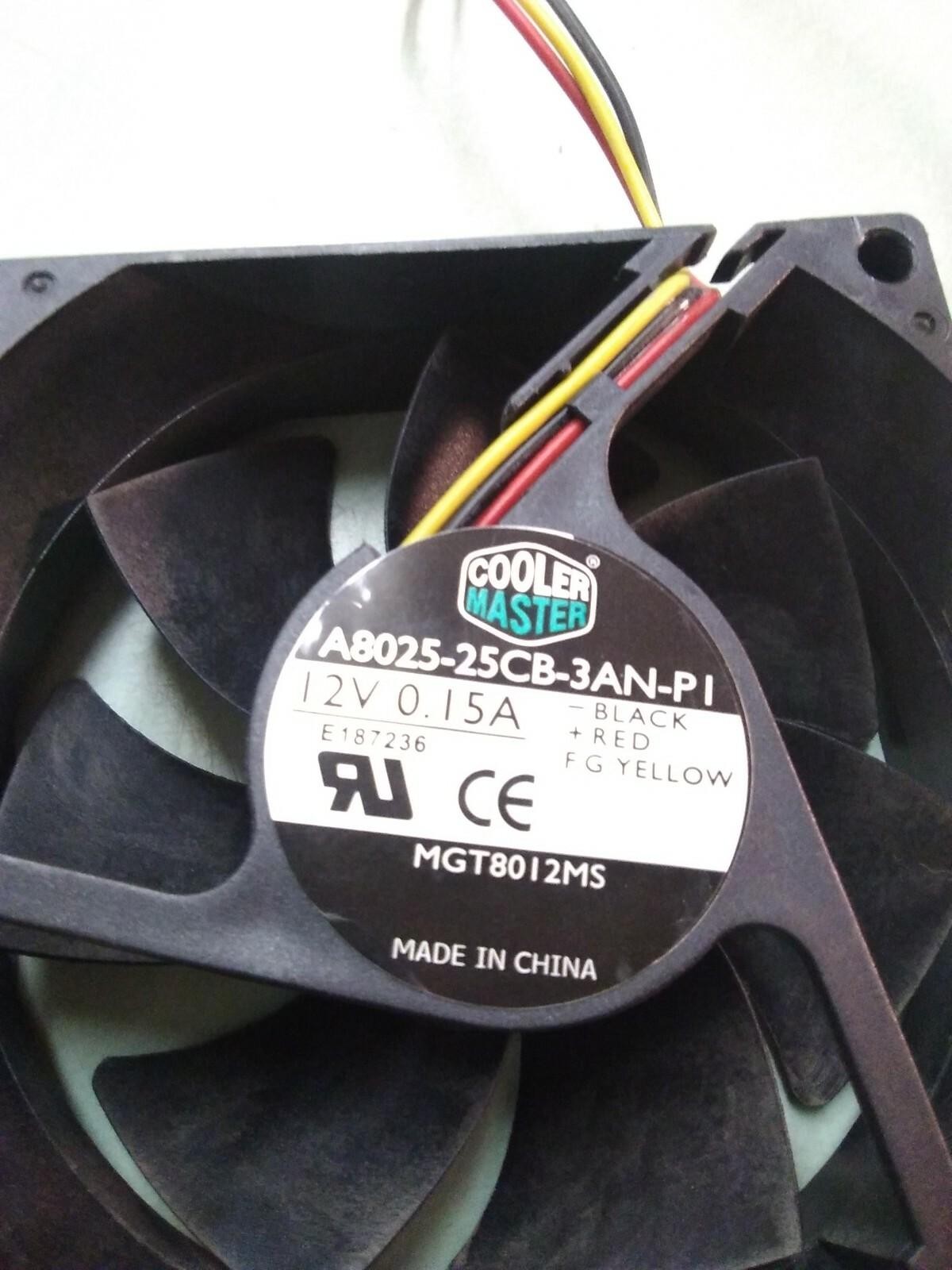 COOLER MASTER A8025-25CB-3AN-PI 12V 0.15A DESKTOP COOLING FAN