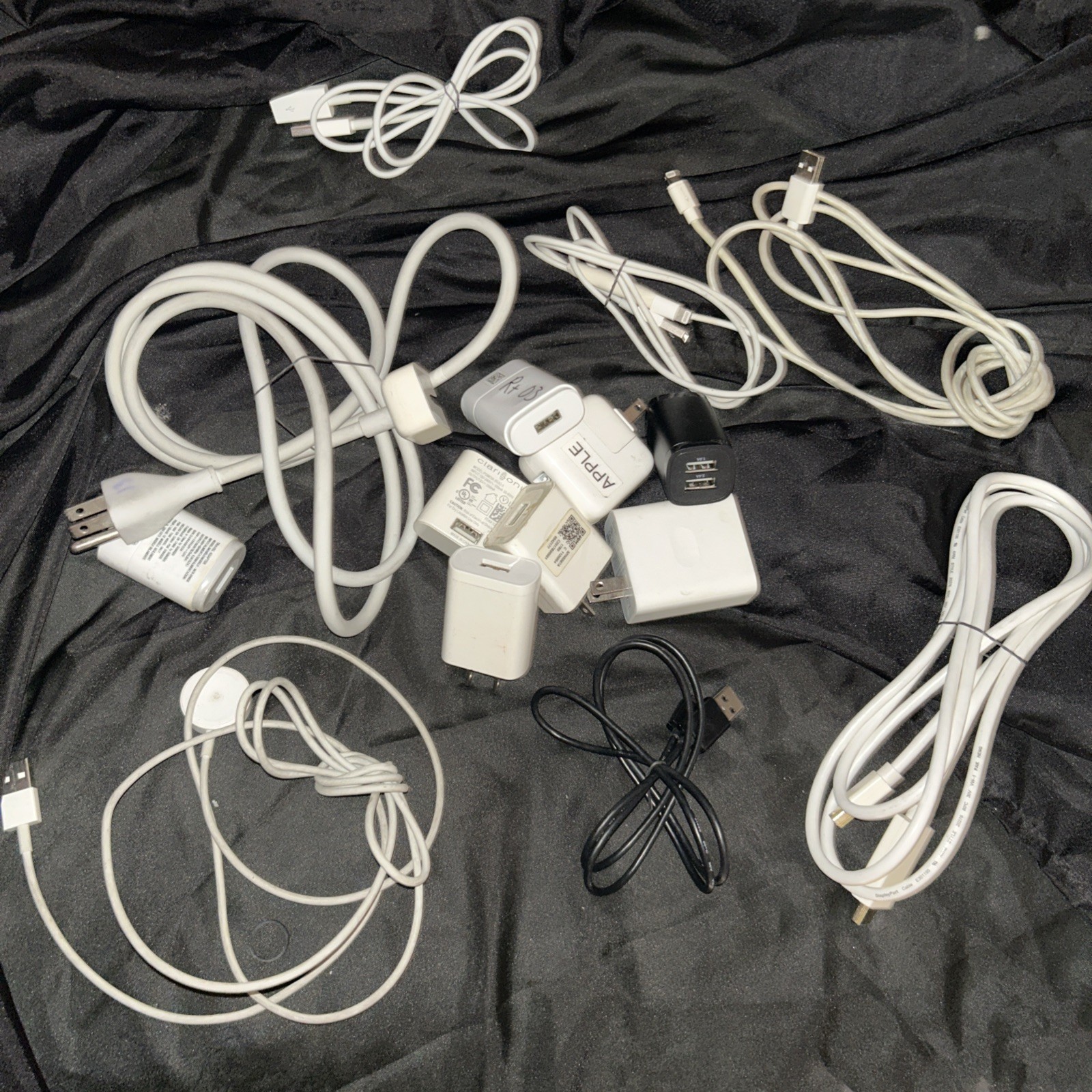 Variety Of Apple Electronic Wires , Apple iPhone, Multiple Adapters Mac Etc