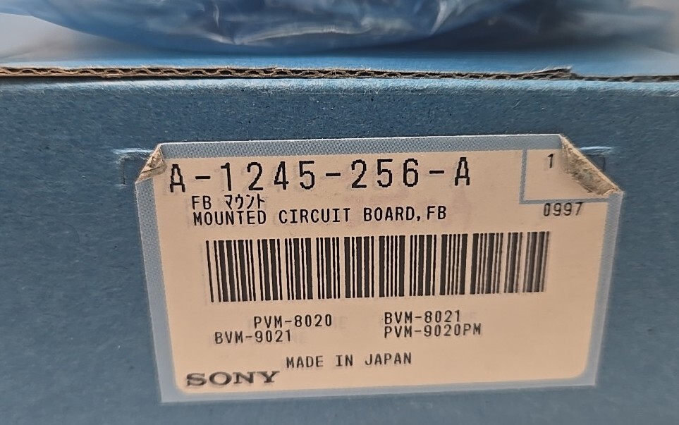 SONY FB BOARD A1245256A A-1245-256-A Mounted Circuit Board PVM-8020 BVM-8021