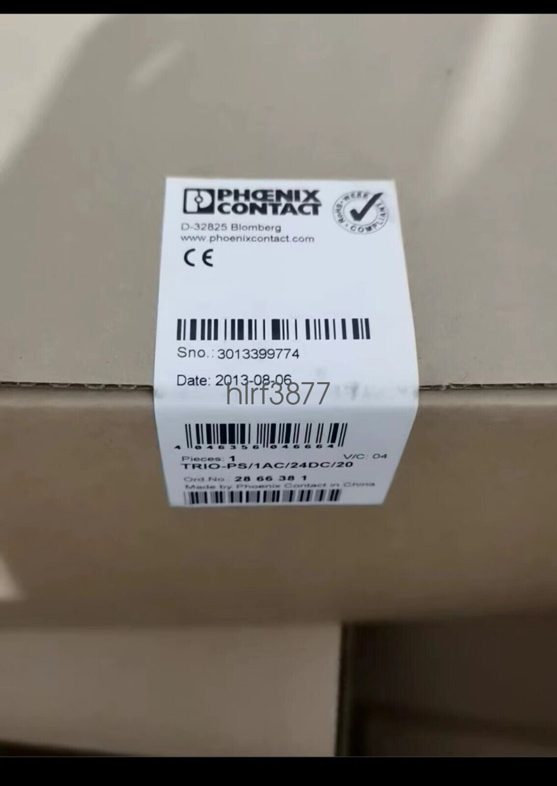 PHOENIX CONTACT TRIO-PS/1AC/24DC/20 Power Supply Unit 2866381 ALL NEW *b#HL