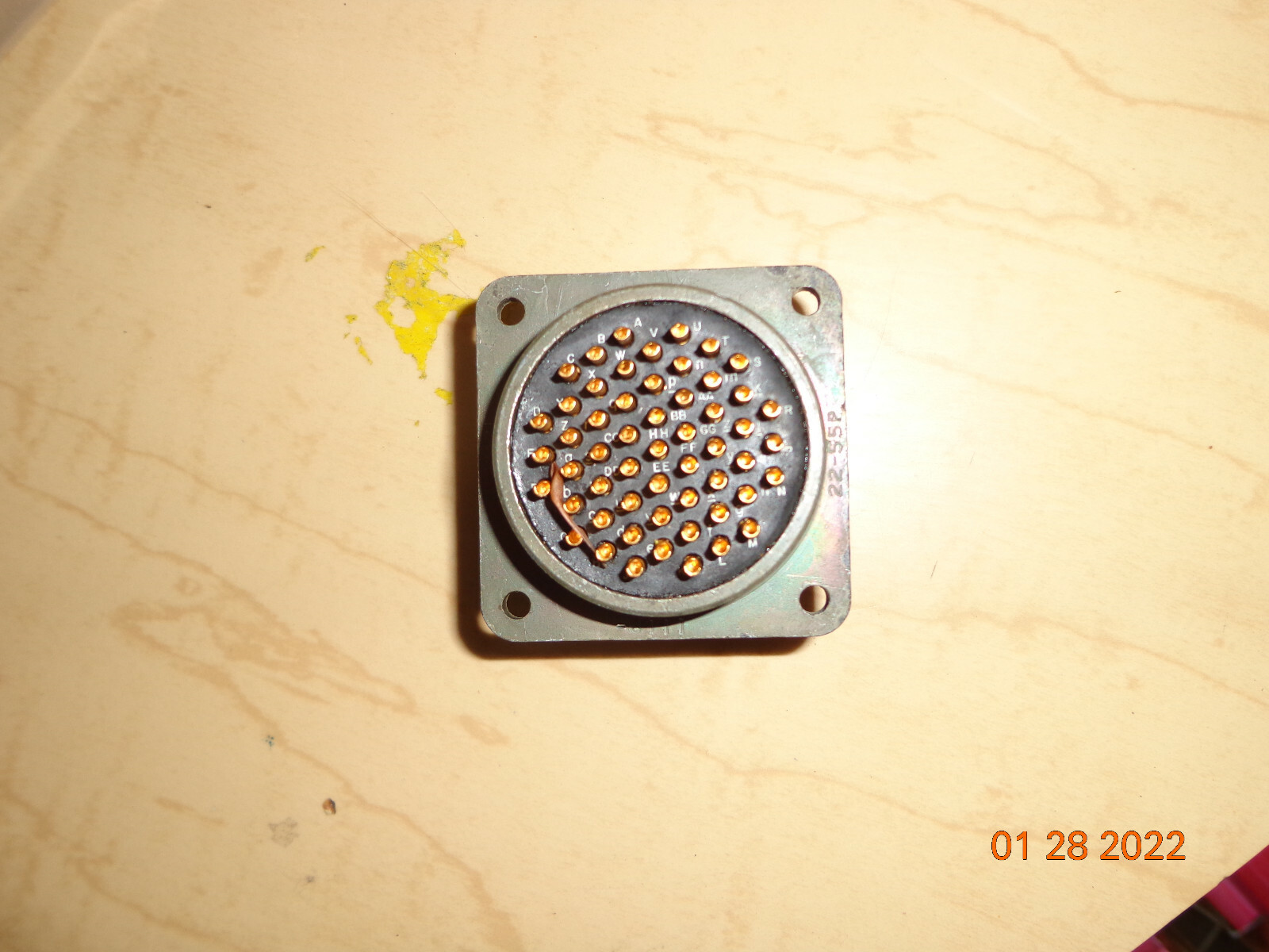 1 Bendix ms3112E 22-55P Mil Spec Circular Connector Plug 55 pOS Gold ampheonol