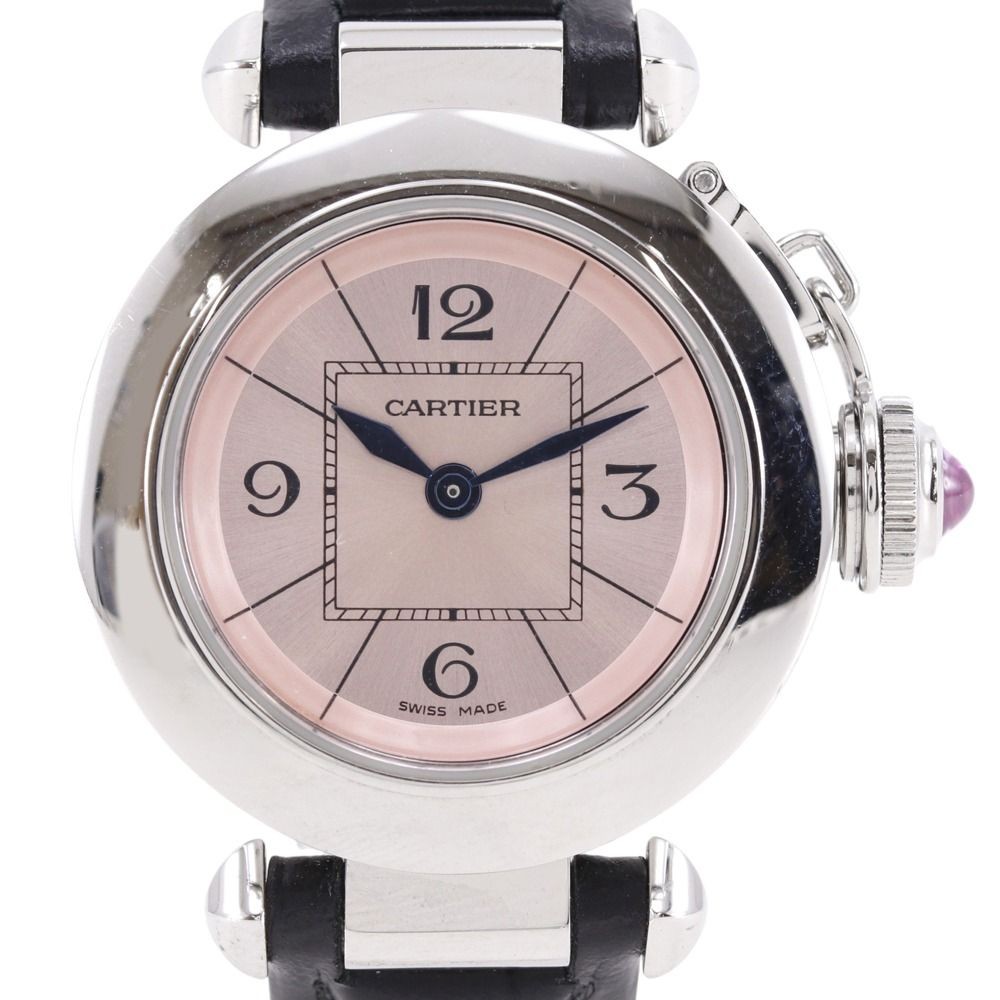 Cartier Watch Miss Pasha W3140026 Pink Stainless Steel/Leather Quartz Women’s