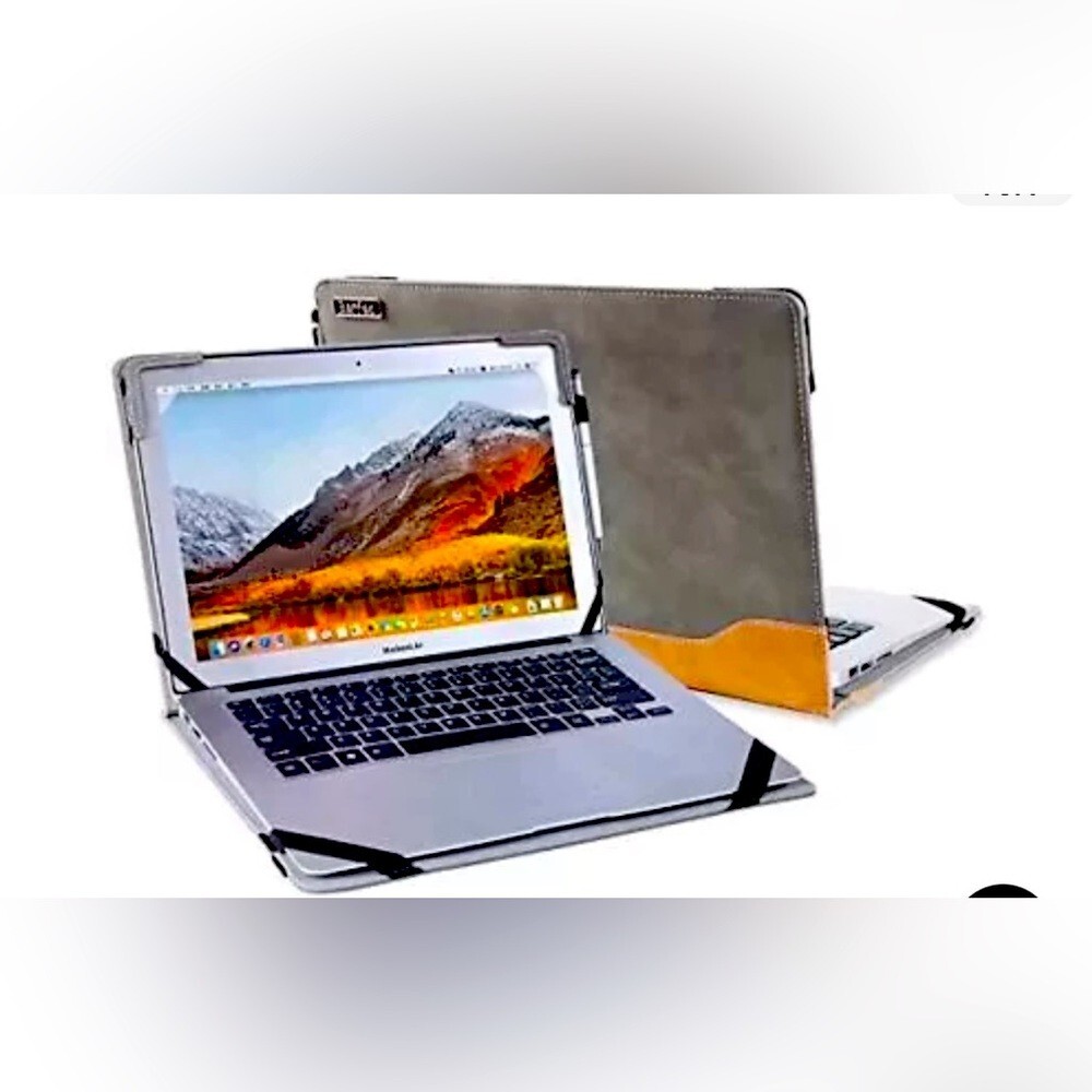 Beefed blue and brown case cover compatible with Lenovo yoga