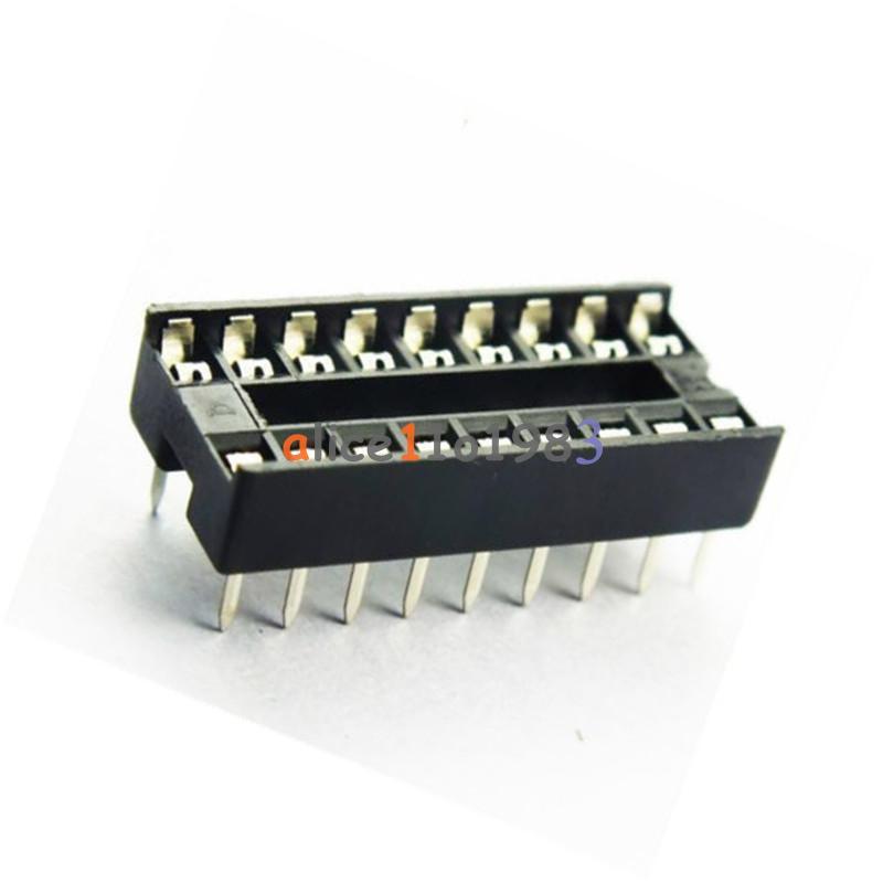 10PCS Socket Pcb Mount Connector 18-Pin Dil Dip Develope Ic New