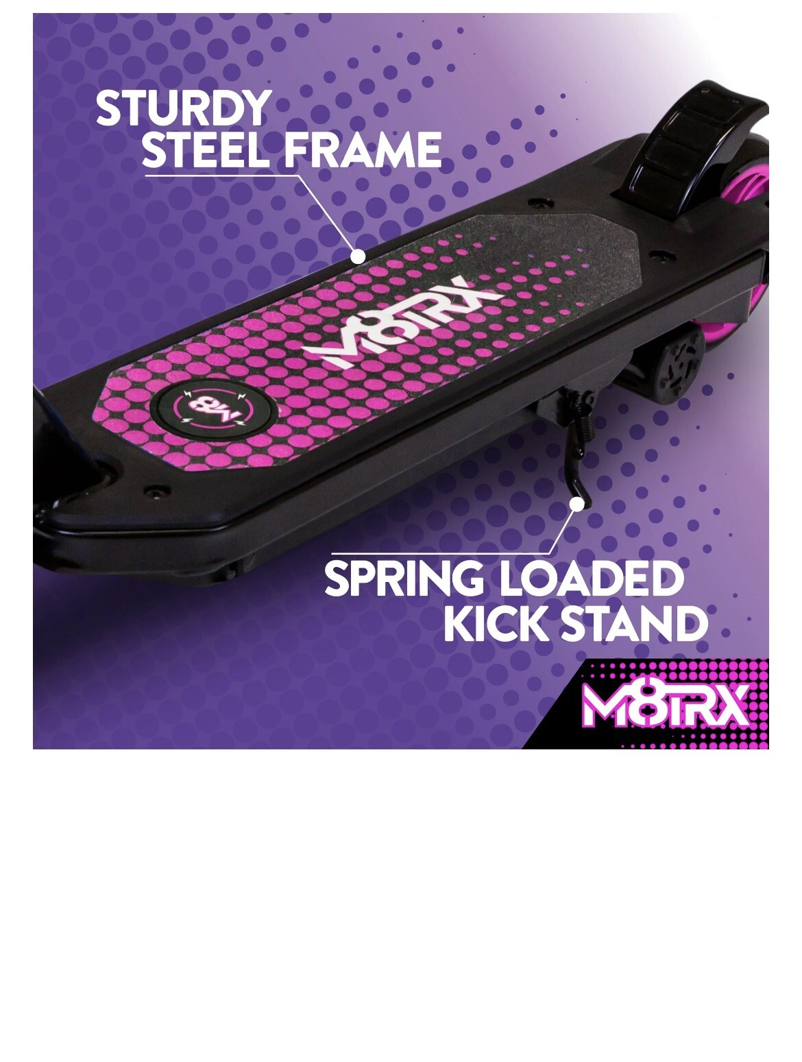 M8TRX pink 12V Electric Scooter for kids Ages 6-12 Powered E-Scooter￼￼