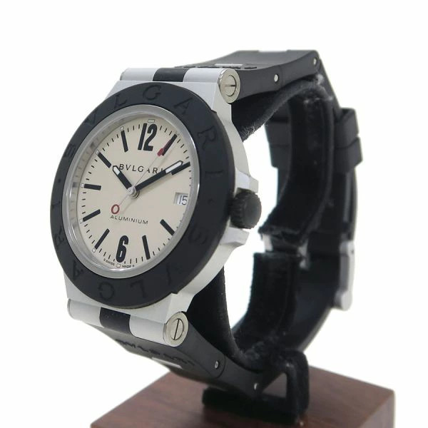 Bvlgari Aluminum 40mm BB40AT Men’s Watch Box Round Date Dial Accessary Auth