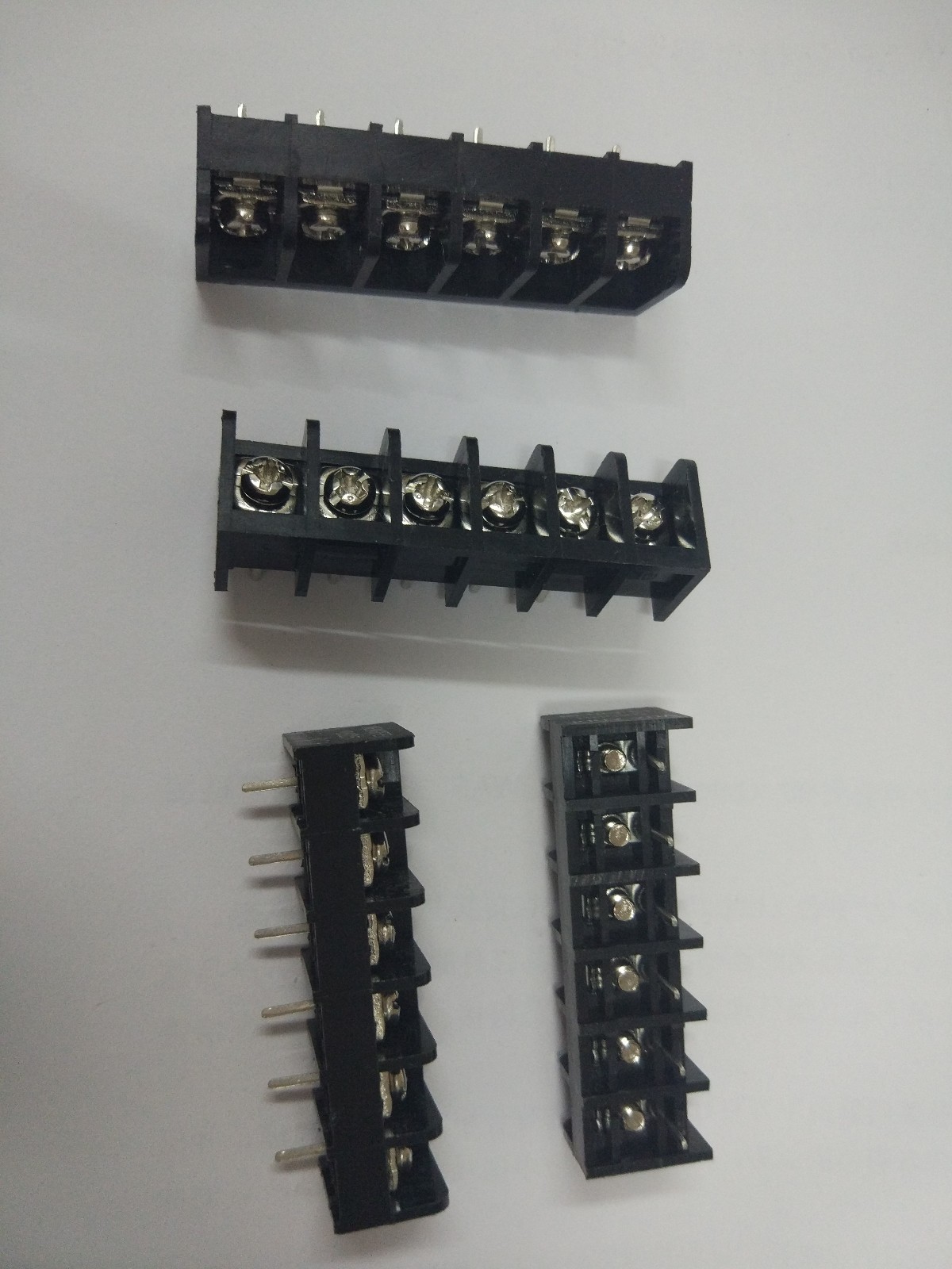 150 pcs Black 6 pin 6.35mm Screw Terminal Block Connector Barrier Type DC29B New
