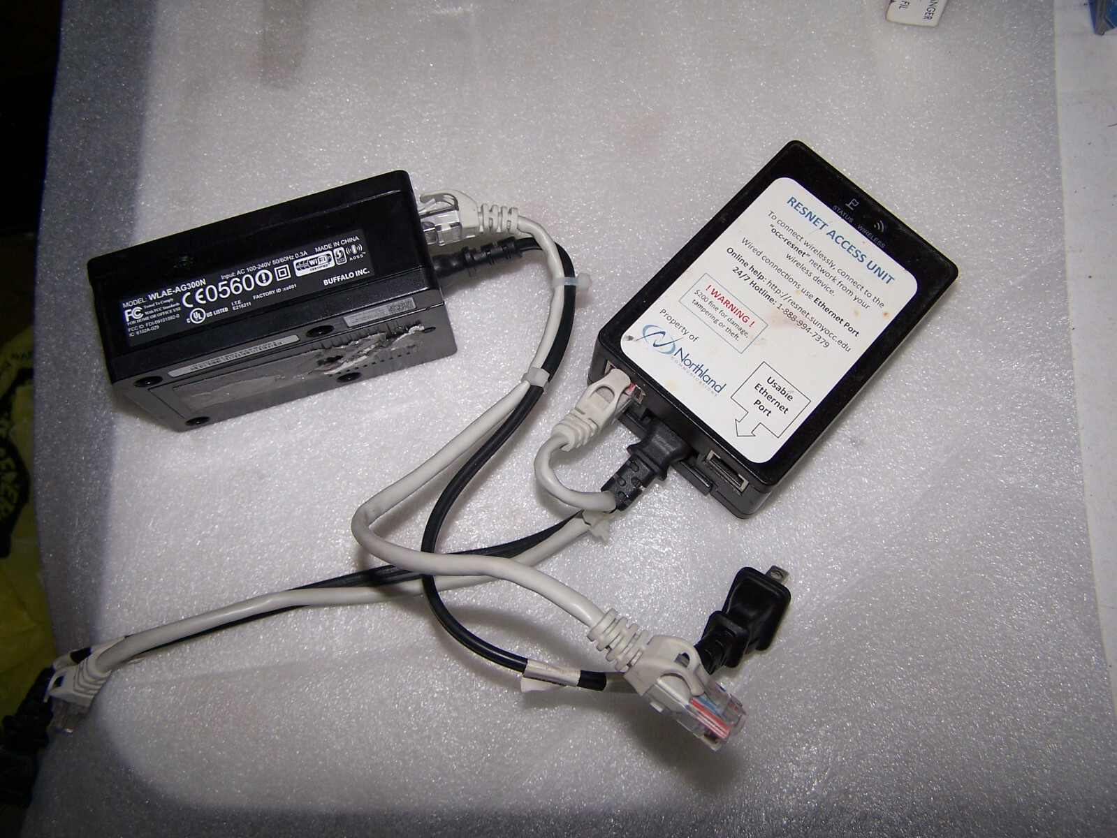 Buffalo AirStation Nfiniti WLAE-AG300N Wireless N Ethernet Converter Point &cord