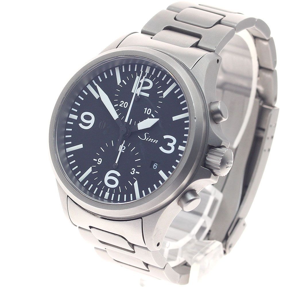 Sinn Watch 756 Date Chronograph Automatic Men’s Black Dial w/Warranty Card