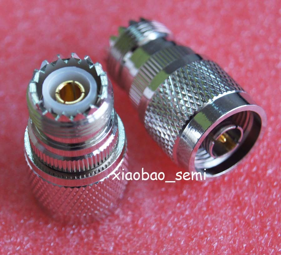 10X Adapter SO239 UHF jack female to N male plug RF connector straight