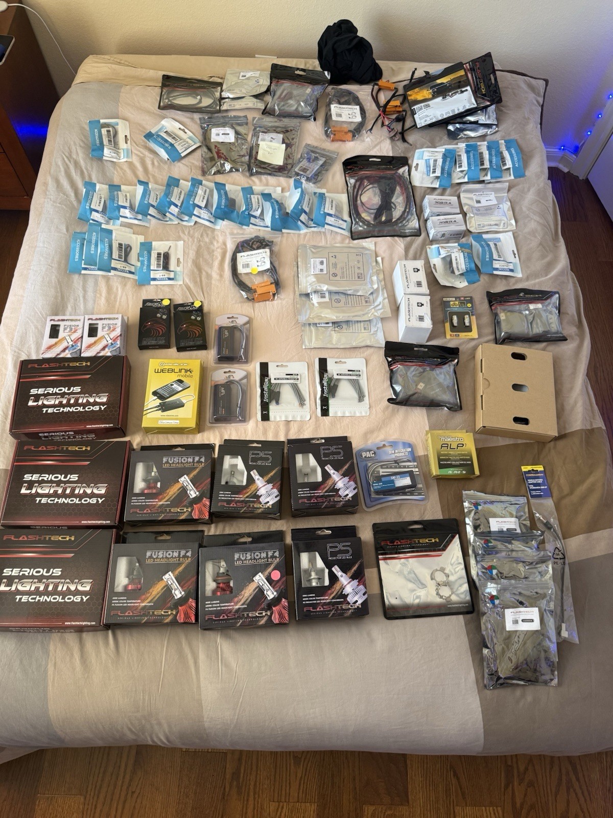 Flashtech PAC LED Technology Fusion F4 Headlight Bulbs Lighting Lot