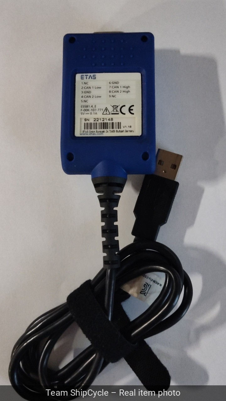 1pc ETAS ES581 ES5814 F00K107771 USB adapterINCA 72 Software CAN XCPCCP G2U