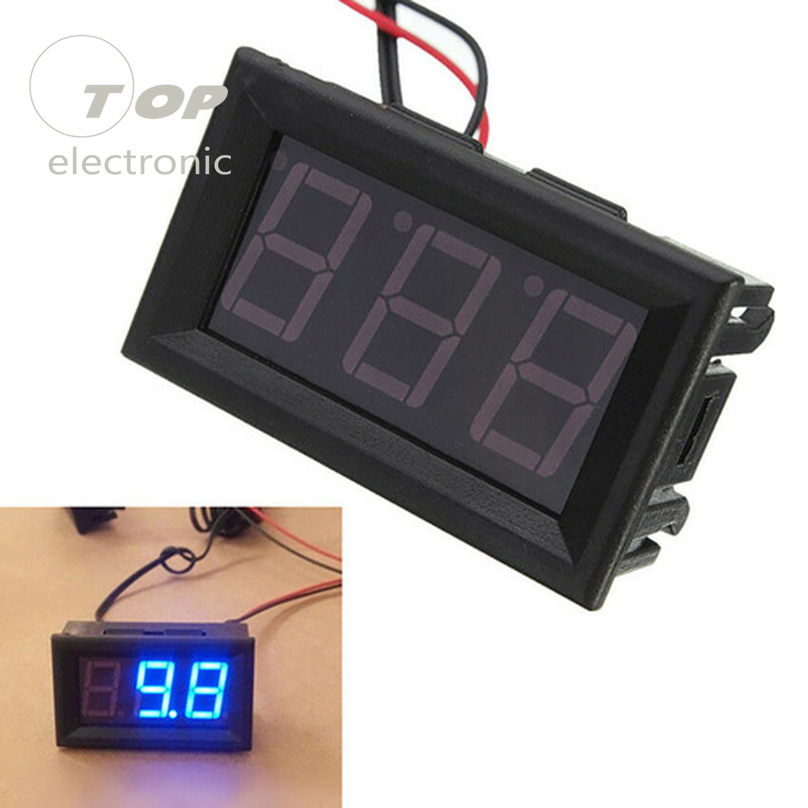 Digital LED Thermometer DC 12V -50 to 110℃ Car Temperature Monitor Meter Blue