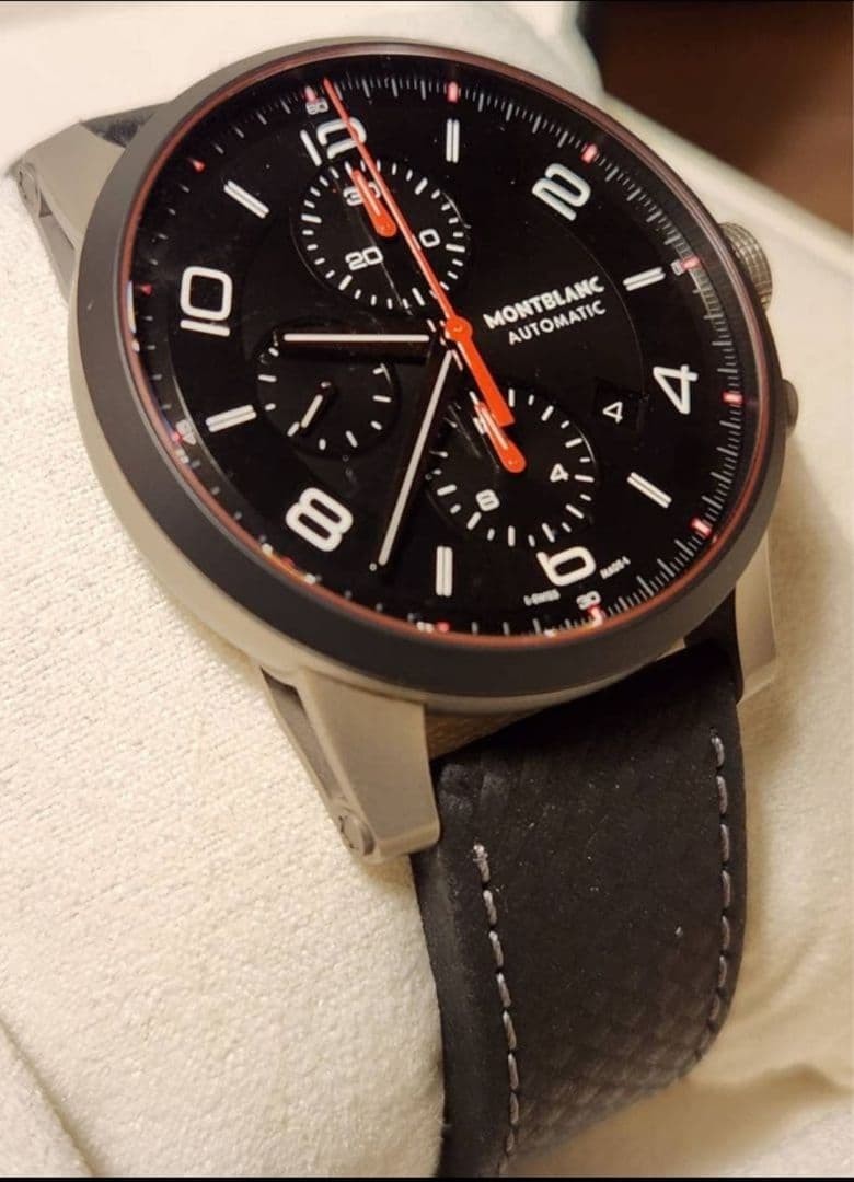 Montblanc automatic watch TimeWalker urban speed Chronograph black men w/box