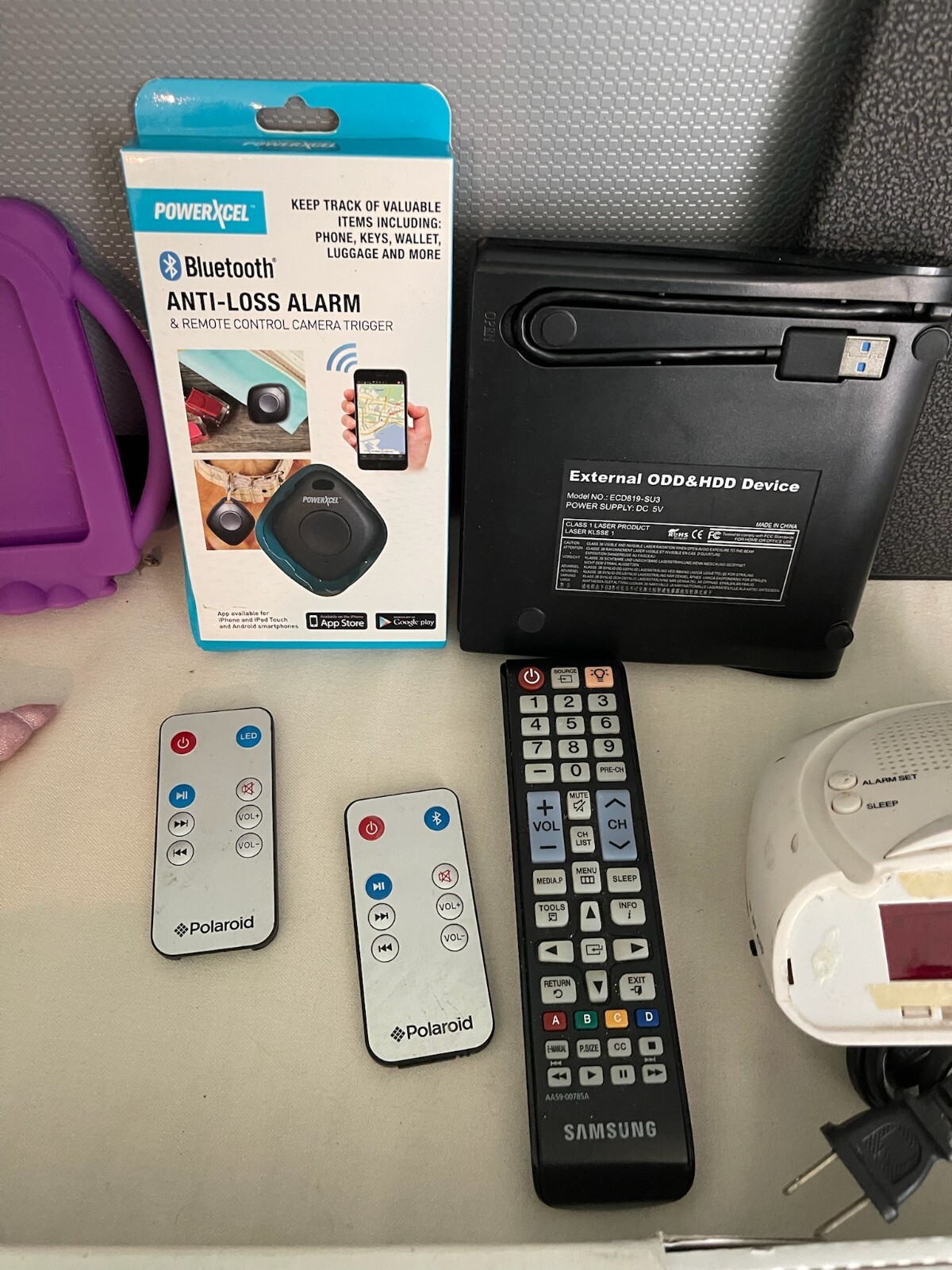 Lot of 11 Electronic Accessories Untested – Lot #48 – Cases Alarm Remotes & More