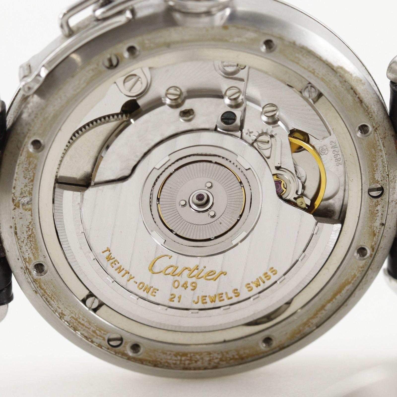 Cartier Watch Pasha C 2002 Christmas Limited Edition SS×Leather AT Silver Men’s