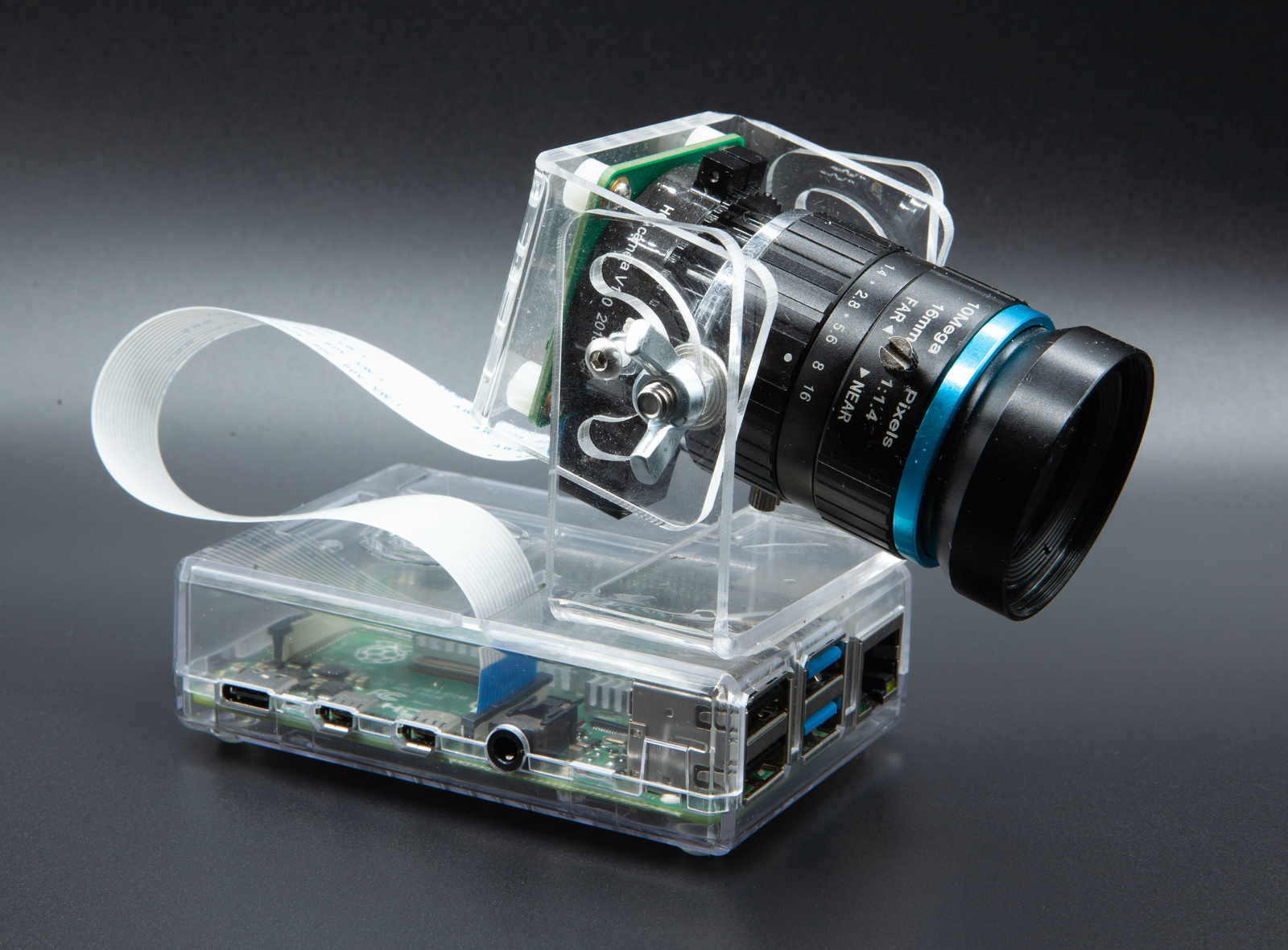 Universal Tilt-Adjustable Mount for Raspberry Pi HQ Camera