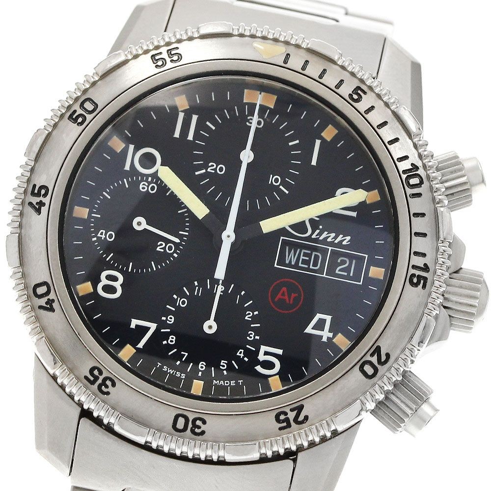 Sinn Watch 203 Day-Date Chronograph Automatic Men’s Black Dial Stainless Steel