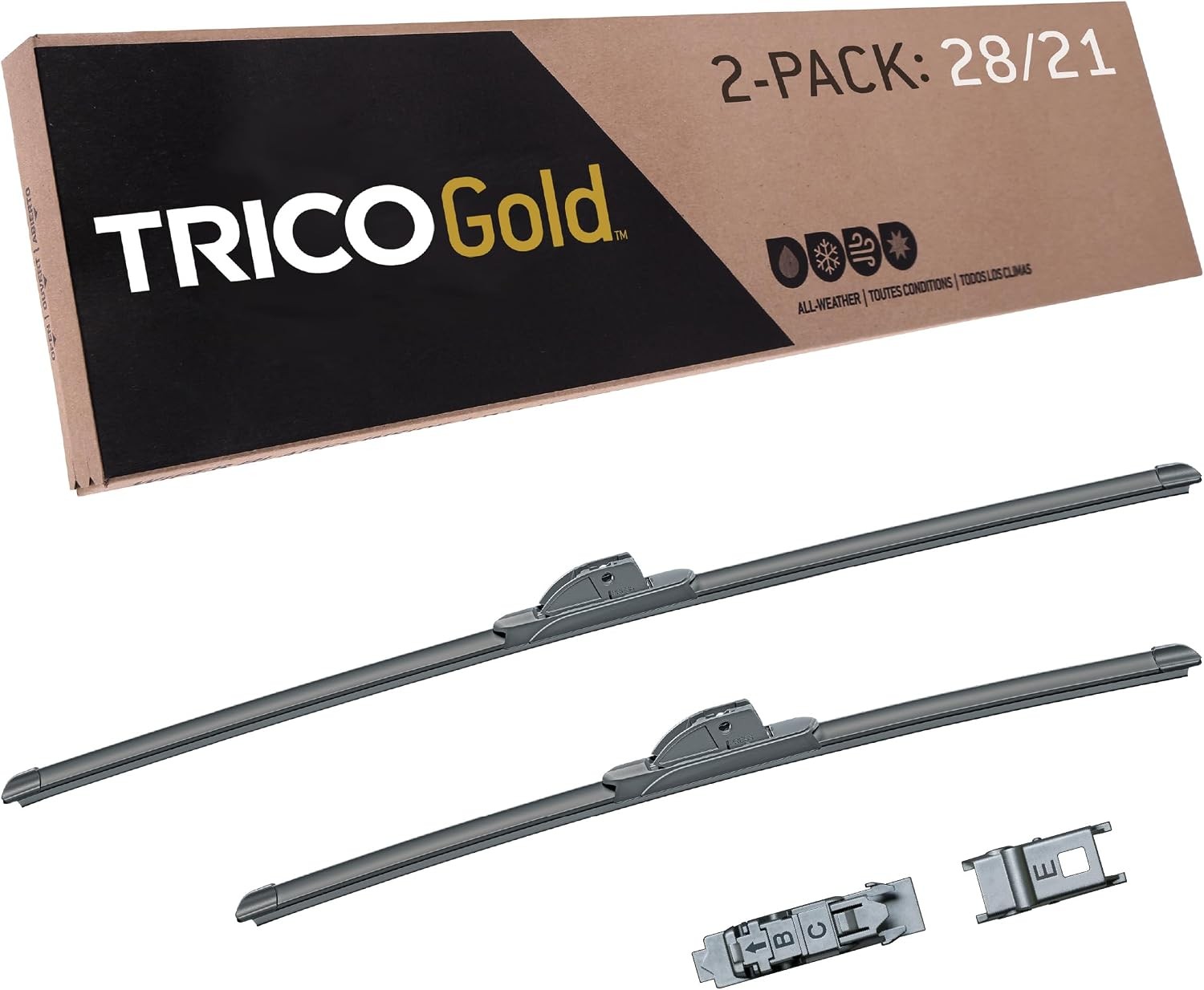 TRICO Gold™ (18-2821) 28 & 21 Inch Pack of 2 Automotive Replacement Windshield W
