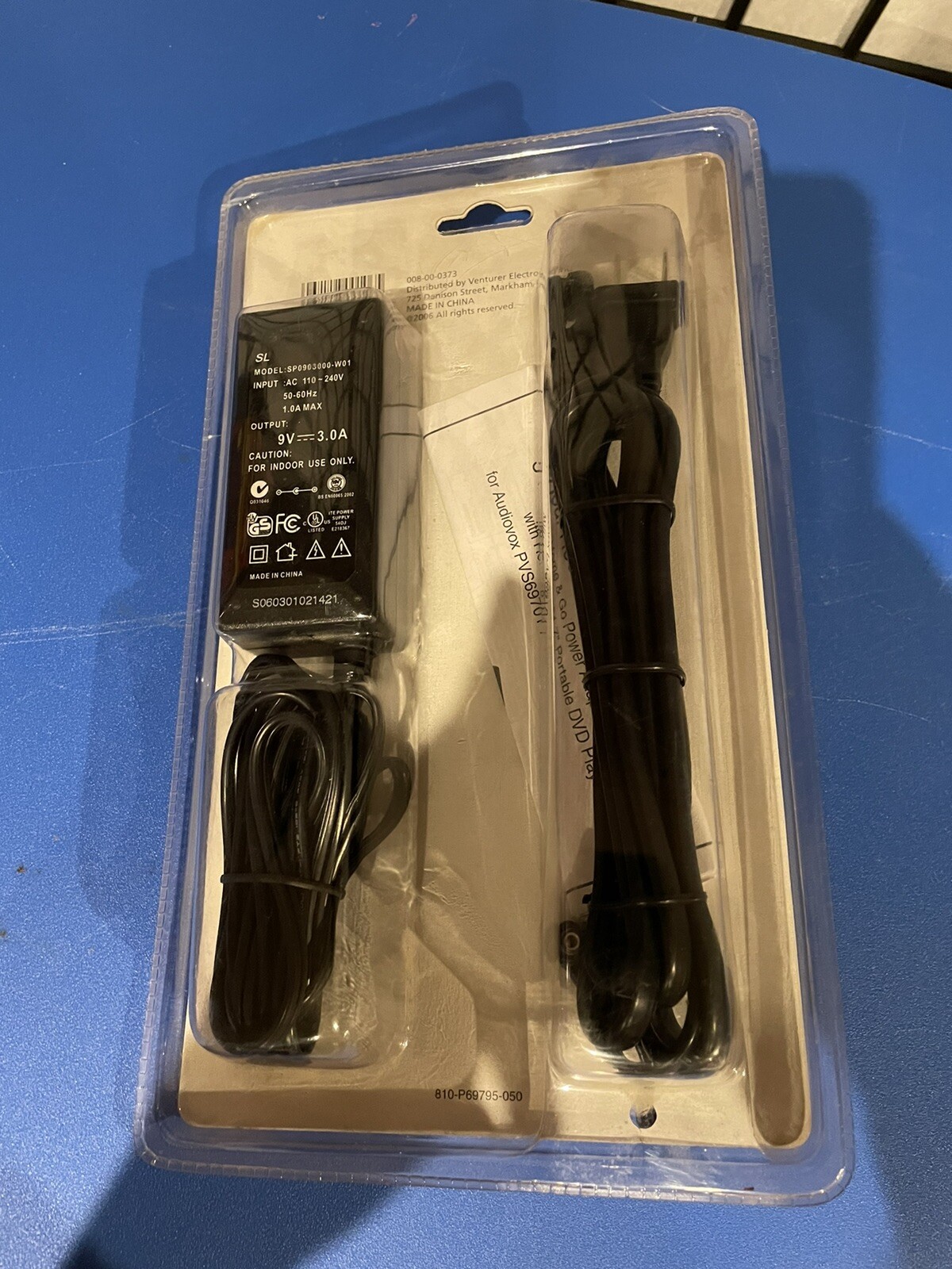 Audiovox 3 Hour Rechargeable Battery w/ Home&Go Power Adapter