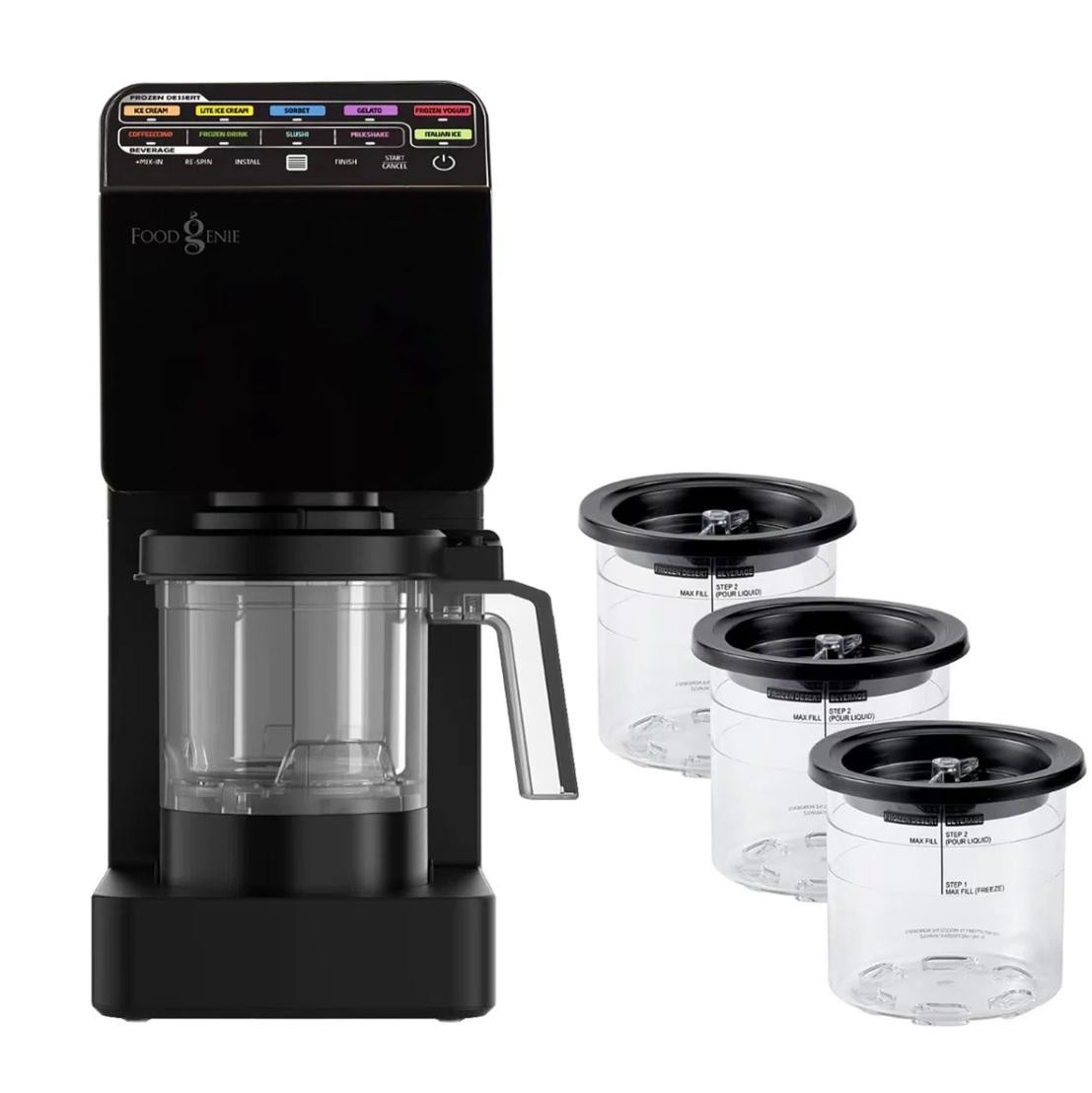 Food Genie: Dessert Station – Black – 11-In-1 Ice Cream & Frozen Treat Maker