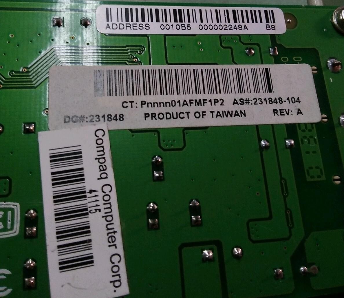 Firewire SPS-BD 3 Port W/o Pme PCI Interface Card 231848-104 Compaq 142394-402