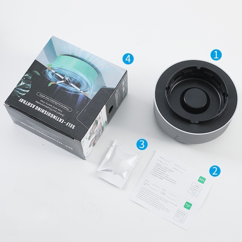 electronics smoke air purifier ash tray vape green black grey home car ash tray