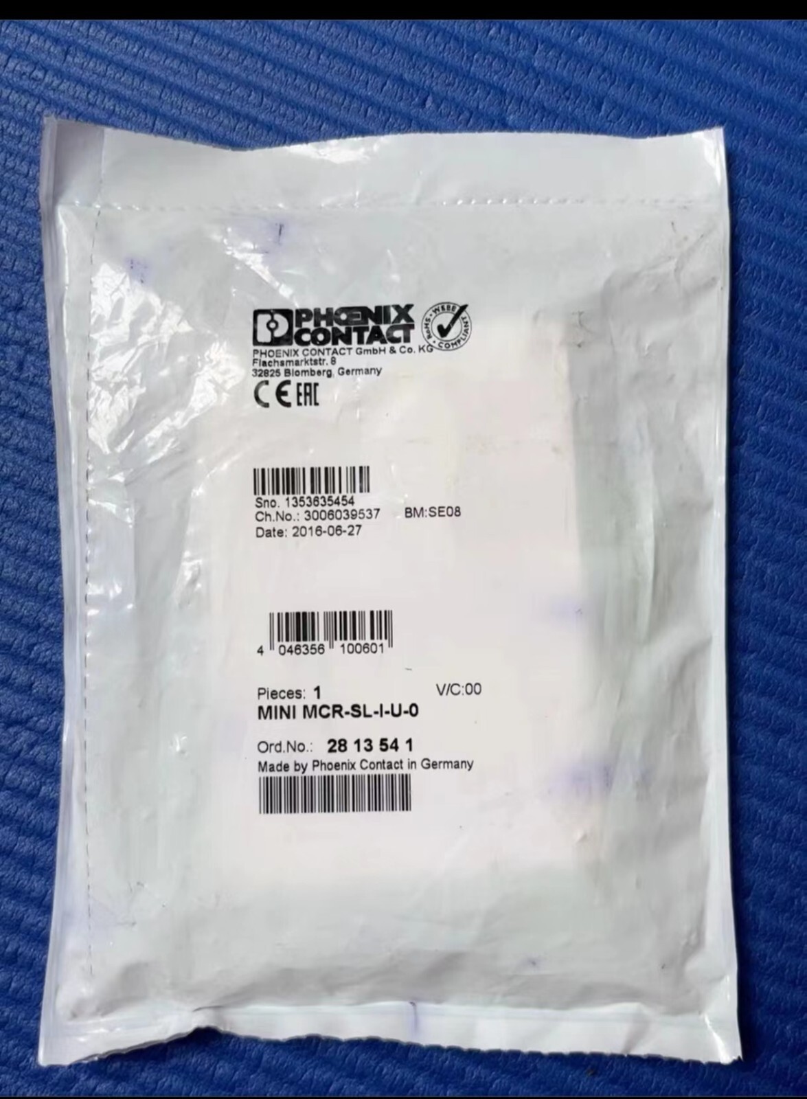 1 PCS PHOENIX CONTACT MINI-MCR-SL-U-I-0 ALL NEW